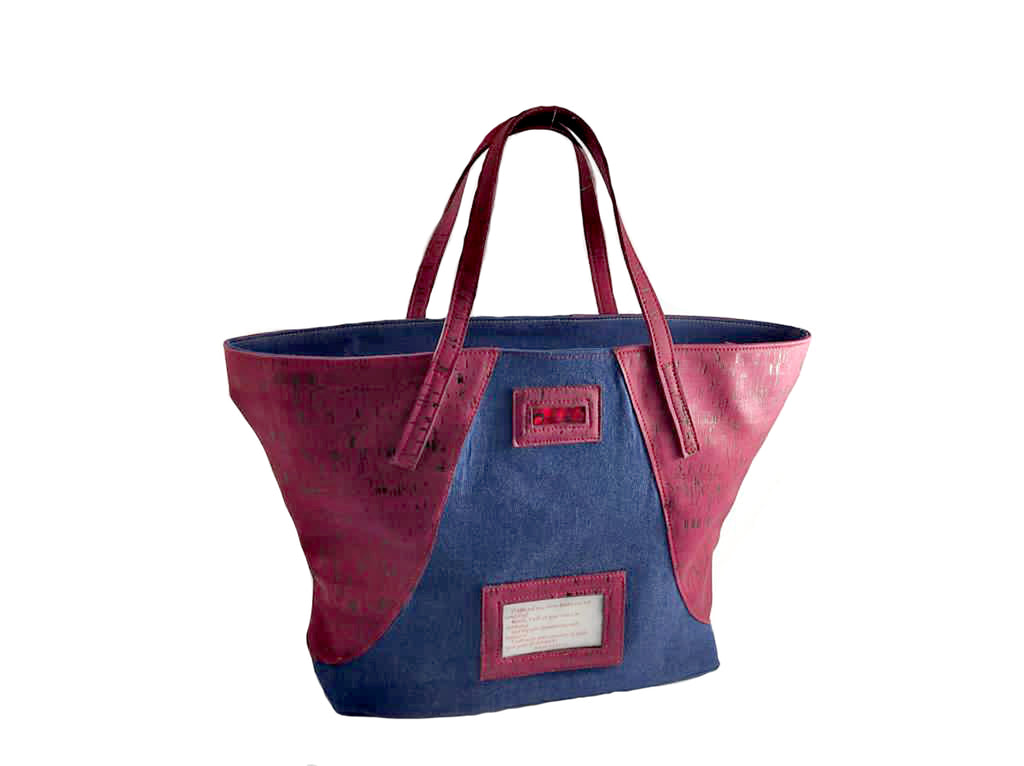 Damen-Handtasche Hope aus Korkleder/Denim